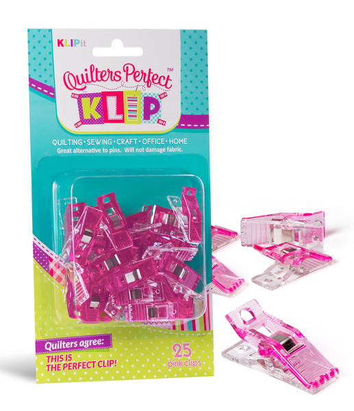 Pack of 25 KLIPit Quilt Binding Clips with Simple Seam(tm)