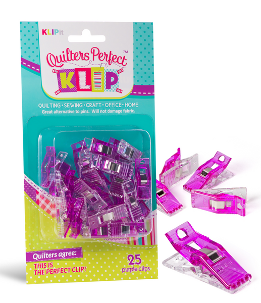 Pack of 25 KLIPit Quilt Binding Clips with Simple Seam(tm)